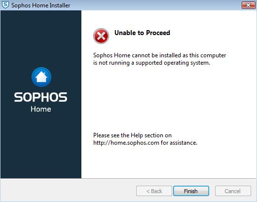 i cannot uninstall sophos home off my computer