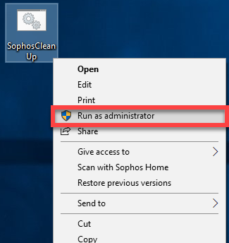 i cannot uninstall sophos home off my computer