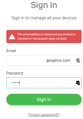 I Forgot My Sophos Home Account Password Sophos Home Help